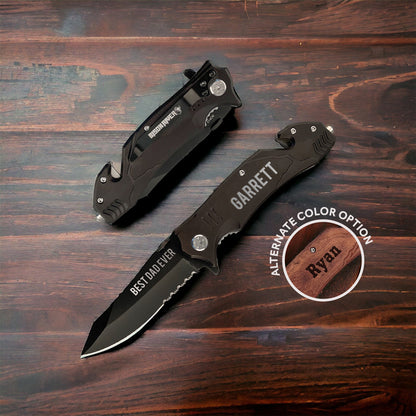 Personalized Wooden Rescue Knife