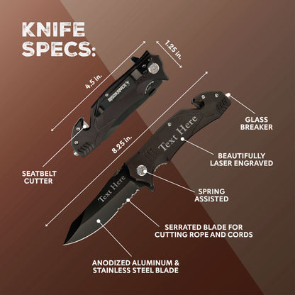 Personalized Wooden Rescue Knife